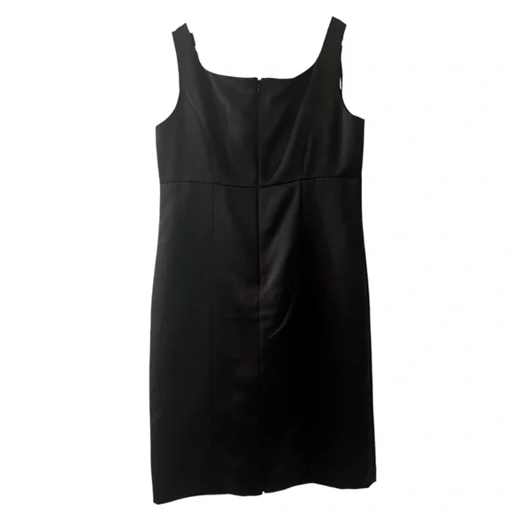 ❤️ Jessica Howard Black Satin Sleeveless Dress - Picture 3 of 7